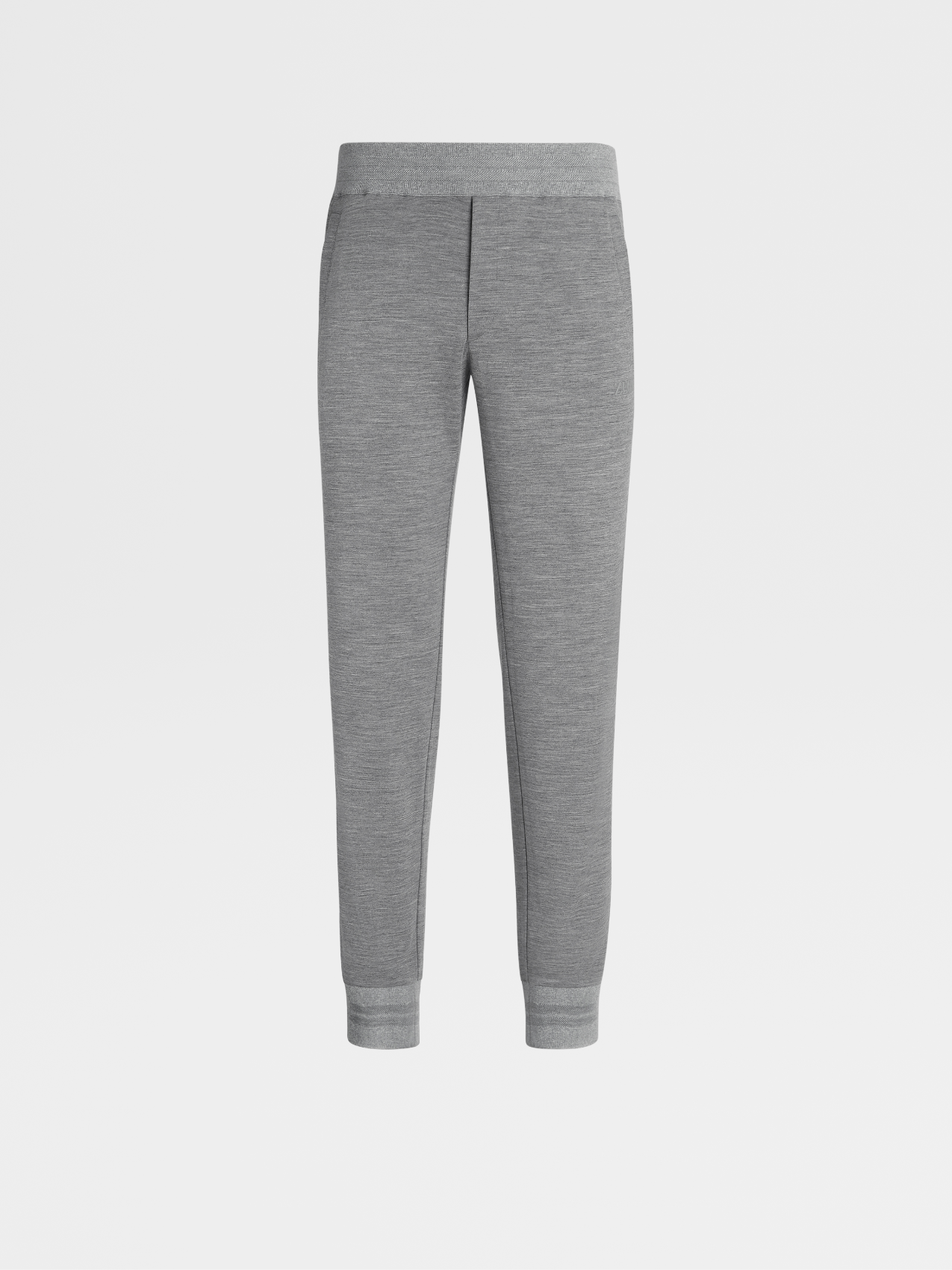 Grey Mélange Techmerino™ Wool Jogger Pants
